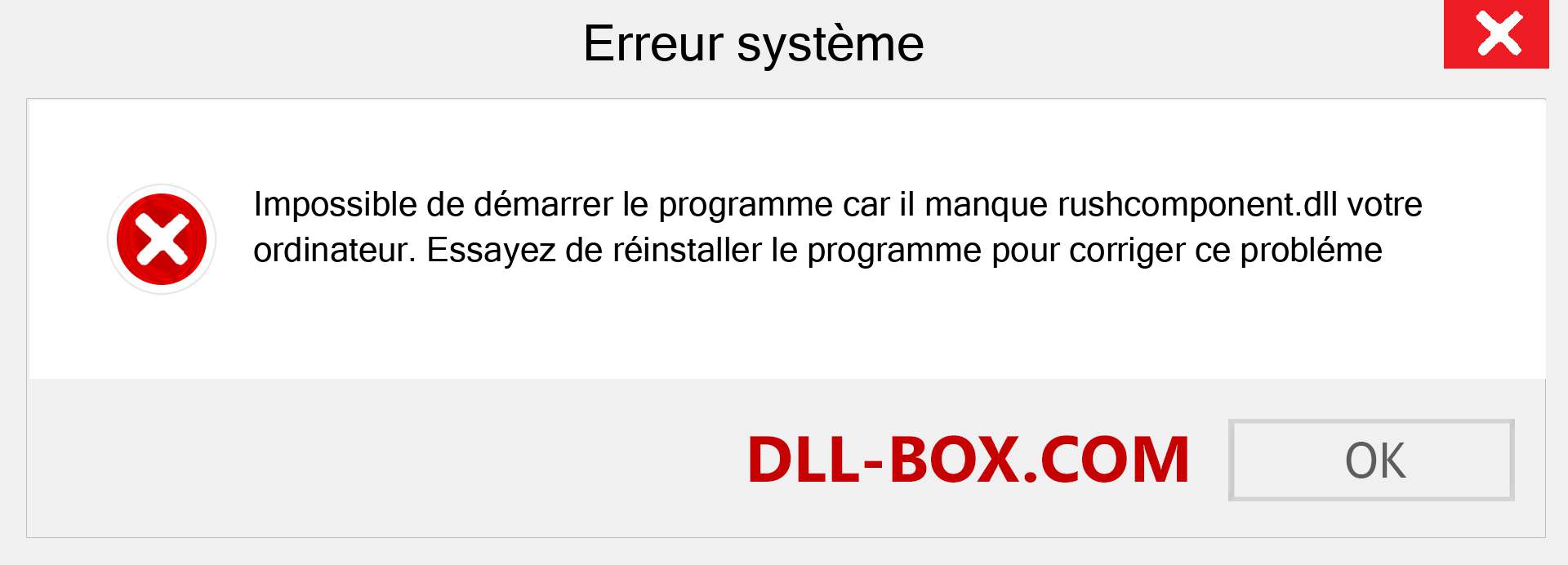 Le fichier rushcomponent.dll est manquant ?. Télécharger pour Windows 7, 8, 10 - Correction de l'erreur manquante rushcomponent dll sur Windows, photos, images